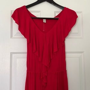 Old Navy Red Ruffle Dress